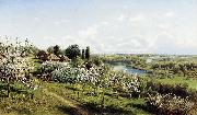 Nikolay Sergeyev Apple blossom. In Little Russia oil painting on canvas